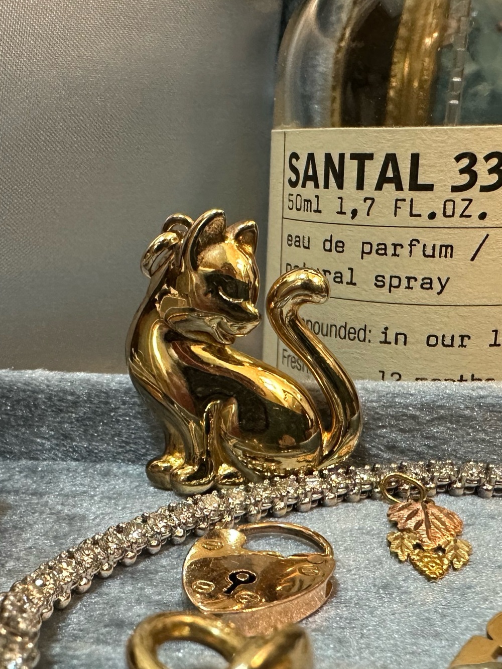 14k Gold Cat 1.25” Charm Pendant 3 Grams 585 - Picture 8 of 11